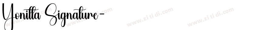 Yonitta Signature字体转换
